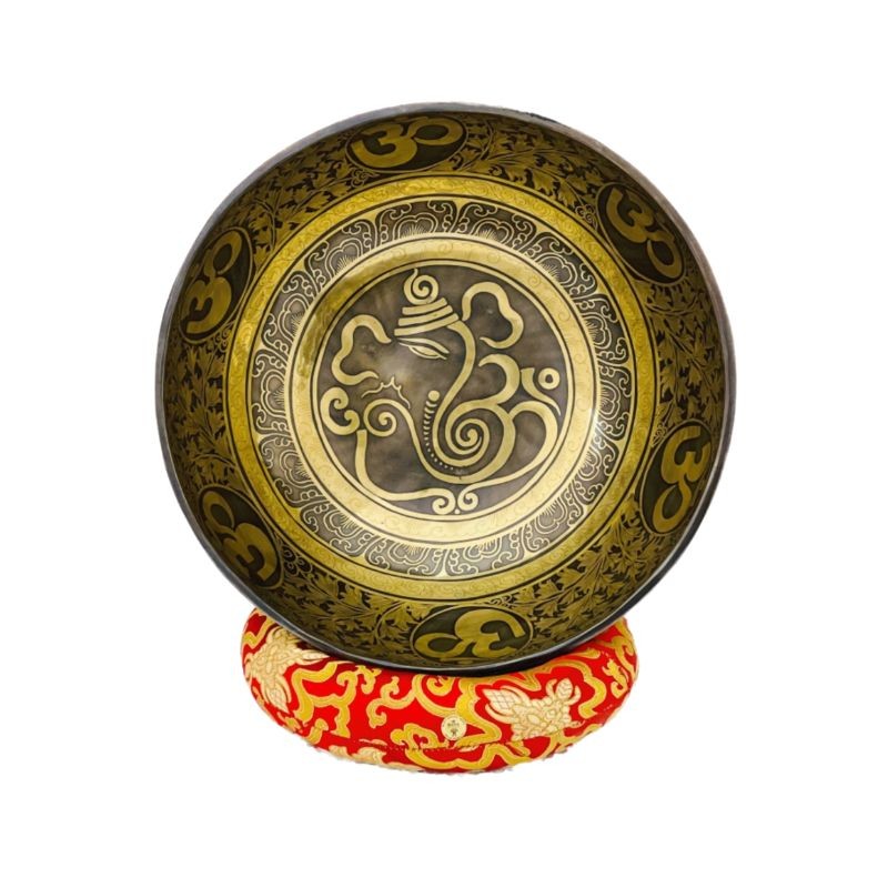Ganesha Engraving Handmade Singing Bowl